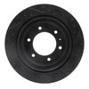 E-Line Drilled & Slotted Black Brake Rotor, 1992-2004 Fits Multiple Makes/Models, Position: Rear Left - image 3