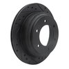 E-Line Drilled & Slotted Black Brake Rotor, 1992-2004 Fits Multiple Makes/Models, Position: Rear Right - image 2
