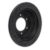 E-Line Drilled & Slotted Black Brake Rotor, 1992-2004 Fits Multiple Makes/Models, Position: Rear Right - image 4