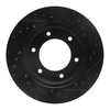 E-Line Drilled & Slotted Black Brake Rotor, 2001-2004 Fits Multiple Makes/Models, Position: Front Left - image 4