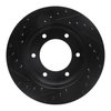 E-Line Drilled & Slotted Black Brake Rotor, 2001-2004 Fits Multiple Makes/Models, Position: Front Right - image 2