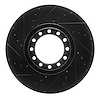 E-Line Drilled & Slotted Black Brake Rotor, Fits Select GM, Position: Front Left - image 1