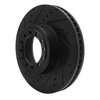 E-Line Drilled & Slotted Black Brake Rotor, Fits Select GM, Position: Front Left - image 2