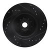 E-Line Drilled & Slotted Black Brake Rotor, 1973-1989 Mopar, Position: Front Left - image 2
