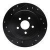E-Line Drilled & Slotted Black Brake Rotor, 1988-1995 Fits Multiple Makes/Models, Position: Rear Right - image 3