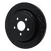 E-Line Drilled & Slotted Black Brake Rotor, 1989-1995 Mopar, Position: Rear Left - image 1