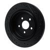 E-Line Drilled & Slotted Black Brake Rotor, 1989-1995 Mopar, Position: Rear Left - image 3