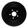 E-Line Drilled & Slotted Black Brake Rotor, 1989-1995 Mopar, Position: Rear Left - image 4