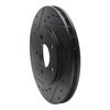 E-Line Drilled & Slotted Black Brake Rotor, 1995-2000 Mopar, Position: Front Left - image 2