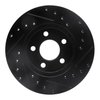 E-Line Drilled & Slotted Black Brake Rotor, 1995-2000 Mopar, Position: Front Left - image 3