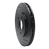 E-Line Drilled & Slotted Black Brake Rotor, 1995-2000 Mopar, Position: Front Right - image 1