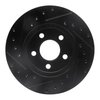 E-Line Drilled & Slotted Black Brake Rotor, 1995-2000 Mopar, Position: Front Right - image 2