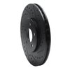 E-Line Drilled & Slotted Black Brake Rotor, 1995-2006 Mopar, Position: Front Right - image 2