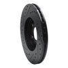 E-Line Drilled & Slotted Black Brake Rotor, 1995-2006 Mopar, Position: Front Right - image 3