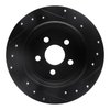 E-Line Drilled & Slotted Black Brake Rotor, 1995-2007 Mopar, Position: Rear Left - image 4