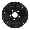 E-Line Drilled & Slotted Black Brake Rotor, 1995-2007 Mopar, Position: Rear Right - image 1
