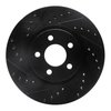 E-Line Drilled & Slotted Black Brake Rotor, 2003-2009 Mopar, Position: Front Left - image 4
