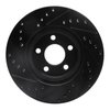 E-Line Drilled & Slotted Black Brake Rotor, 2003-2009 Mopar, Position: Front Right - image 2