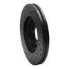 E-Line Drilled & Slotted Black Brake Rotor, 2003-2009 Mopar, Position: Front Right - image 4