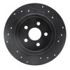 E-Line Drilled & Slotted Black Brake Rotor, 2003-2010 Mopar, Position: Rear Left - image 2