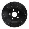E-Line Drilled & Slotted Black Brake Rotor, 2003-2010 Mopar, Position: Rear Right - image 4