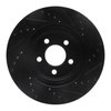 E-Line Drilled & Slotted Black Brake Rotor, Fits Select Mopar, Position: Front Left - image 2