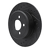 E-Line Drilled & Slotted Black Brake Rotor, Fits Select Mopar, Position: Rear Left - image 1