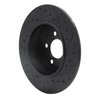 E-Line Drilled & Slotted Black Brake Rotor, Fits Select Mopar, Position: Rear Left - image 3
