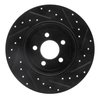 E-Line Drilled & Slotted Black Brake Rotor, Fits Select Mopar, Position: Rear Left - image 4