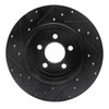 E-Line Drilled & Slotted Black Brake Rotor, Fits Select Mopar, Position: Rear Right - image 2