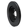 E-Line Drilled & Slotted Black Brake Rotor, Fits Select Mopar, Position: Front Left - image 1