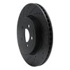 E-Line Drilled & Slotted Black Brake Rotor, Fits Select Mopar, Position: Front Left - image 3