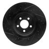 E-Line Drilled & Slotted Black Brake Rotor, Fits Select Mopar, Position: Front Right - image 4