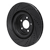 E-Line Drilled & Slotted Black Brake Rotor, Fits Select Mopar, Position: Front Left - image 1