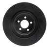 E-Line Drilled & Slotted Black Brake Rotor, Fits Select Mopar, Position: Front Left - image 3