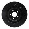 E-Line Drilled & Slotted Black Brake Rotor, Fits Select Mopar, Position: Front Right - image 2