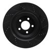 E-Line Drilled & Slotted Black Brake Rotor, Fits Select Mopar, Position: Rear Left - image 3