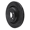 E-Line Drilled & Slotted Black Brake Rotor, Fits Select Mopar, Position: Rear Right - image 1