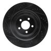 E-Line Drilled & Slotted Black Brake Rotor, Fits Select Mopar, Position: Rear Right - image 4