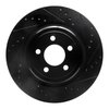 E-Line Drilled & Slotted Black Brake Rotor, Fits Select Mopar, Position: Rear Right - image 3
