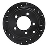 E-Line Drilled & Slotted Black Brake Rotor, 2007-2017 Fits Multiple Makes/Models, Position: Rear Left - image 1