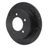 E-Line Drilled & Slotted Black Brake Rotor, 2007-2017 Fits Multiple Makes/Models, Position: Rear Left - image 2