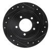 E-Line Drilled & Slotted Black Brake Rotor, 2007-2017 Fits Multiple Makes/Models, Position: Rear Left - image 4