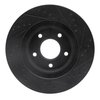 E-Line Drilled & Slotted Black Brake Rotor, Fits Select Fits Multiple Makes/Models, Position: Front Left - image 2