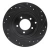 E-Line Drilled & Slotted Black Brake Rotor, 2007-2017 Fits Multiple Makes/Models, Position: Rear Left - image 4