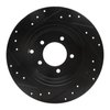 E-Line Drilled & Slotted Black Brake Rotor, 2007-2017 Fits Multiple Makes/Models, Position: Rear Right - image 2