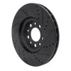 E-Line Drilled & Slotted Black Brake Rotor, Fits Select Mopar, Position: Front Left - image 2