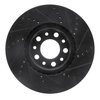 E-Line Drilled & Slotted Black Brake Rotor, Fits Select Mopar, Position: Front Left - image 4