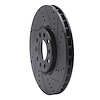 E-Line Drilled & Slotted Black Brake Rotor, Fits Select Mopar, Position: Front Right - image 1