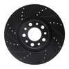 E-Line Drilled & Slotted Black Brake Rotor, Fits Select Mopar, Position: Front Right - image 3